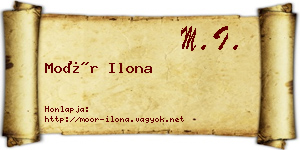 Moór Ilona névjegykártya